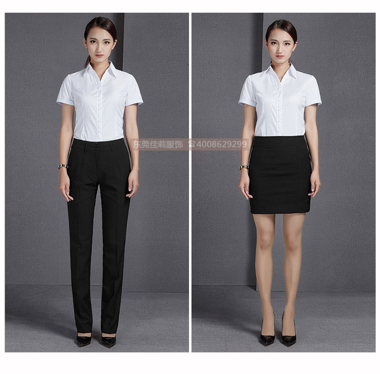 女士職業(yè)白色短袖襯衫-產(chǎn)品圖13