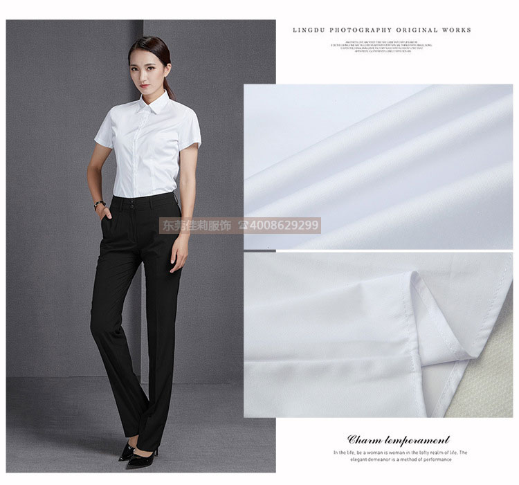 優質辦公室女士短袖襯衫-效果圖